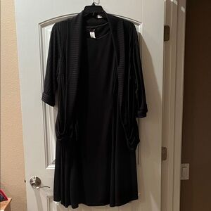 Black Dress with lightweight jacket